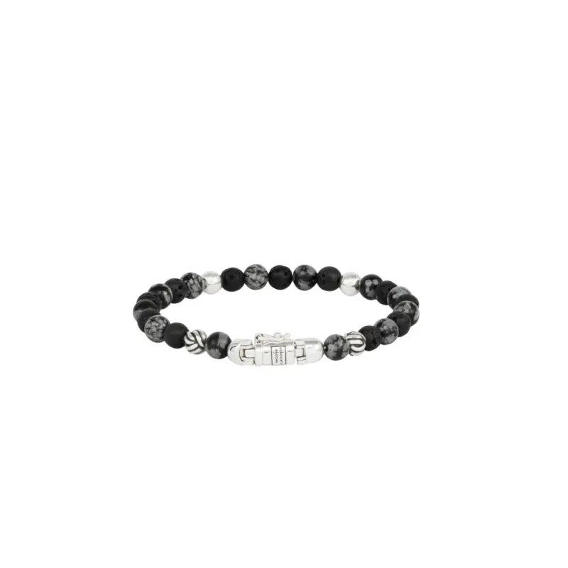 Buddha to Buddha Herren Armband Spirit Bead Grau