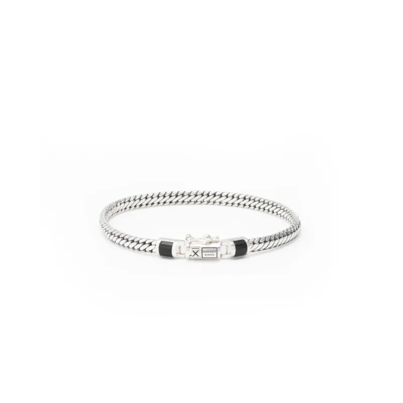 Buddha to Buddha Herrenarmband Ben Mini Onyx Silber