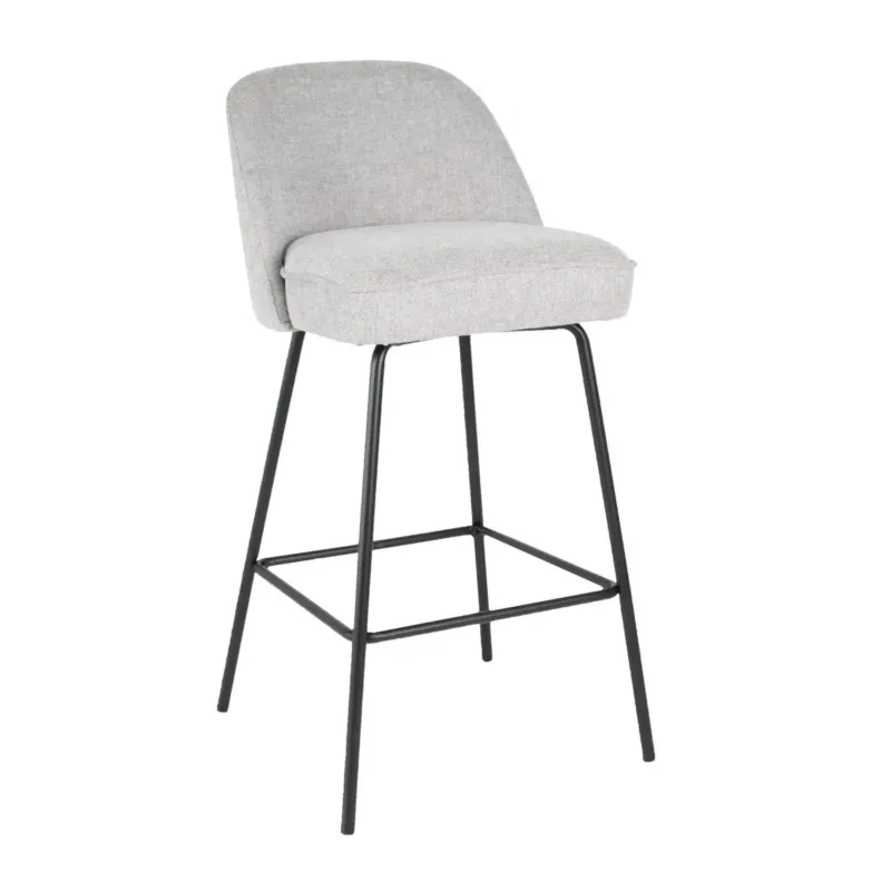 Barstuhl – Texture Stoff, Metall Gestell, Graue Farbe - Lucy | Kick Collection