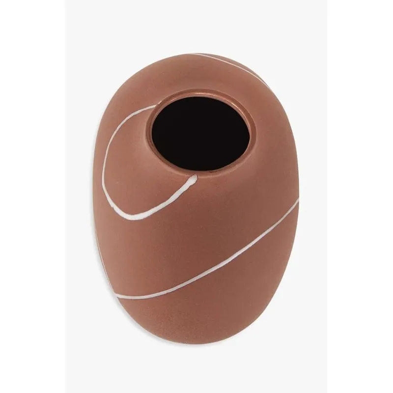Vase – Keramik Steingut, Minimalistisches Design, Terrakotta Farbe - Iris | Studio Femme Home