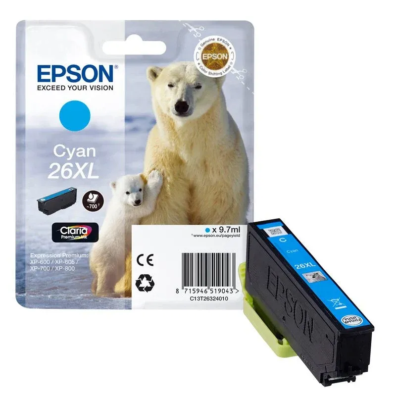 EPSON 26 XL / T2632 XL cyan Druckerpatrone