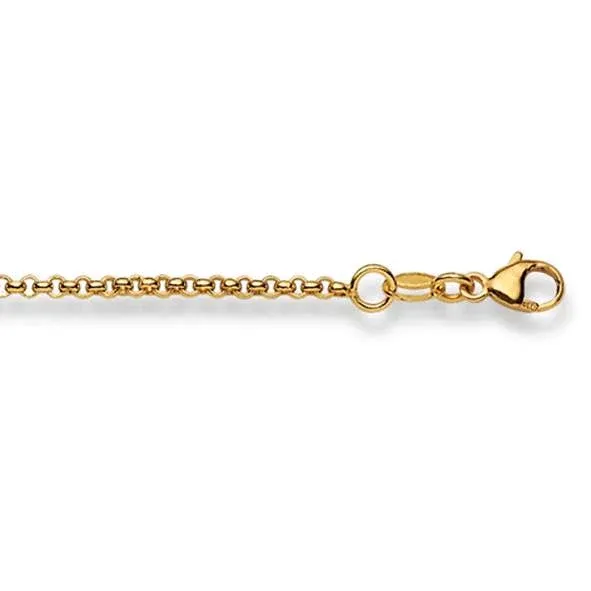 Erbshalskette 18 Karat Gold -750 in Gelbgold 38 cm - 50 cm x 1.9 mm