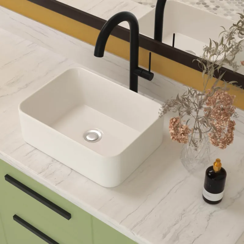 16 in x 12 in White Rectangular Ceramic Lavatory Sink