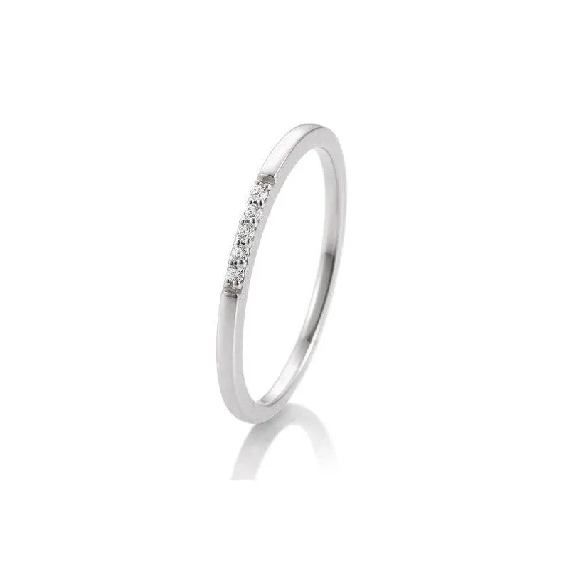Breuning 18 Karat Gold Memoire Ring mit 5 Diamanten 0.038 ct. - 41/88018