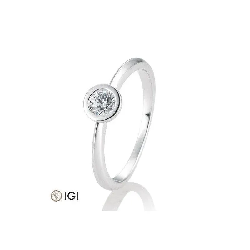 Breuning 18 Karat Gold Solitär-Ring mit Diamant - 41/85771-6