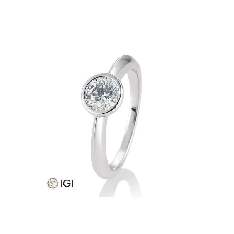 Breuning 18 Karat Gold Verlobungsring Zarge mit Diamanten - 41/85988-6