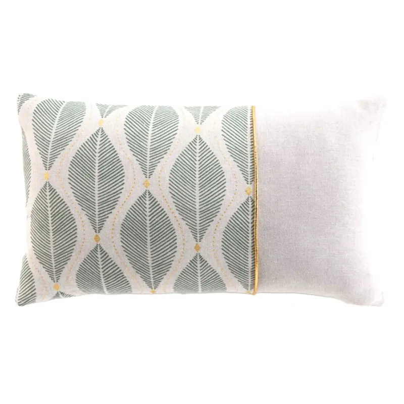 Dekokissen 30 x 50 cm mit Inlet Grün Beige Sofakissen Zierkissen