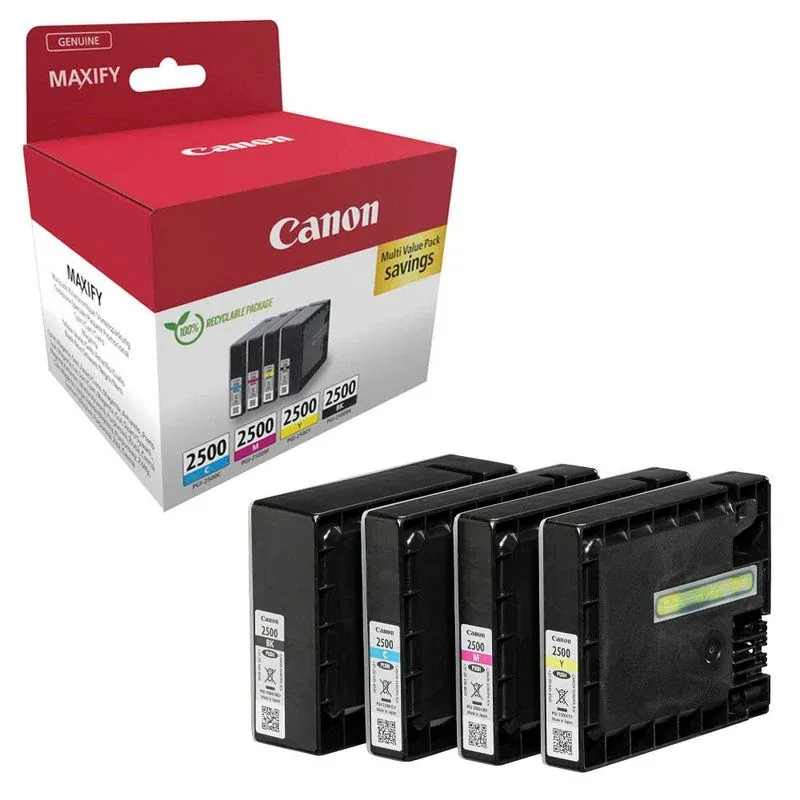 Canon PGI-2500 BK/C/M/Y schwarz, cyan, magenta, gelb Druckerpatronen, 4er-Set