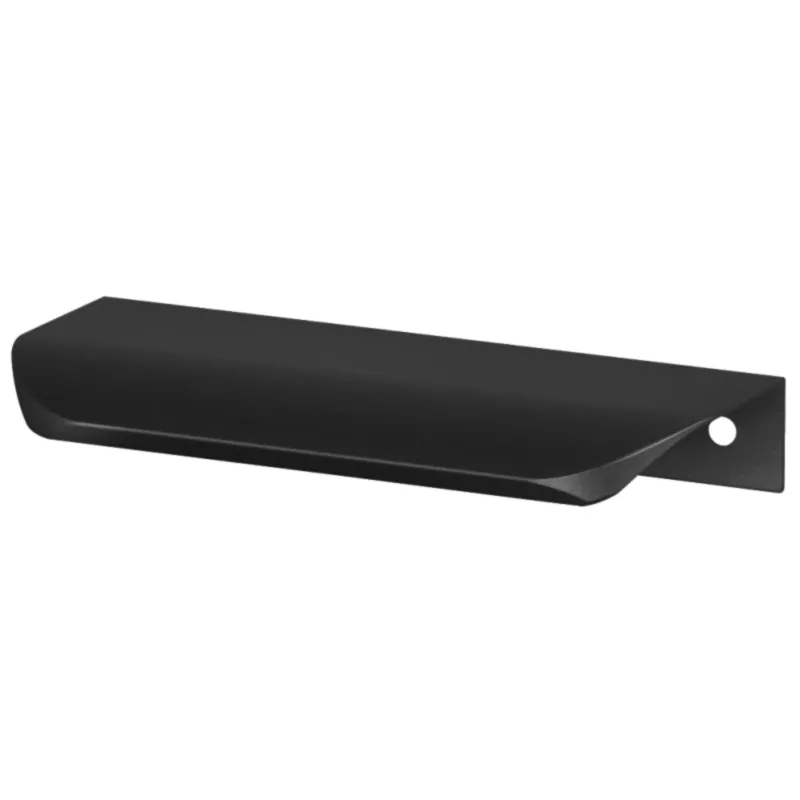 Griffleiste Kantengriff Rund 416mm (436mm Gesamtlänge) - Schwarz Matt – Furnica