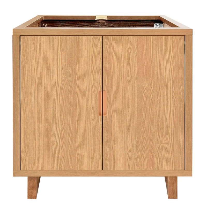 30 inch Minimalist Burlywood Bathroom Vanity _Cabinet Only