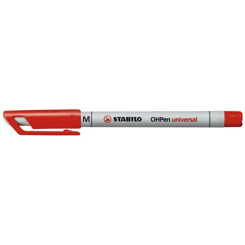 10 STABILO OHPen universal Folienstifte rot 1,0 mm non-permanent
