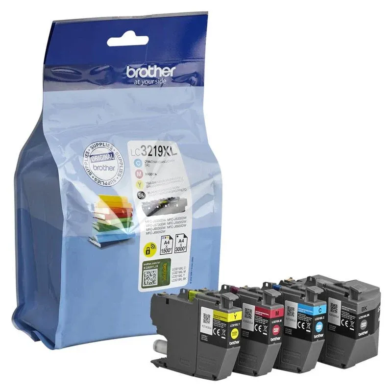 brother LC-3219XLVALDR schwarz, cyan, magenta, gelb Druckerpatronen, 4er-Set