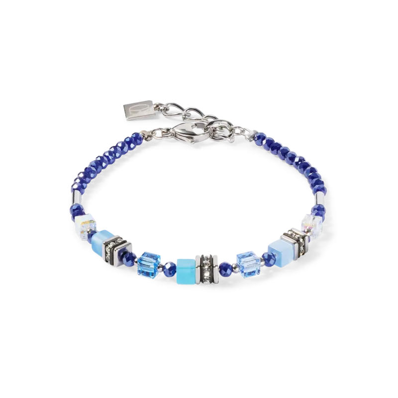 Coeur de Lion Mini Cubes Blau Damen Armband - 4565/30-0700