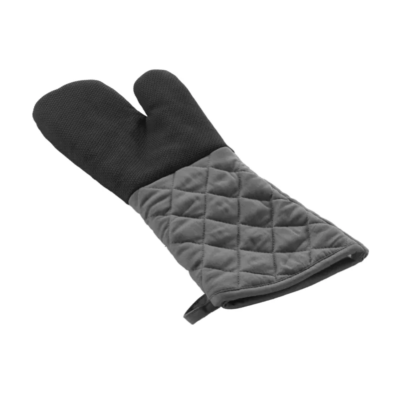 Backhandschuh Schwarz Grau Neopren Baumwolle
