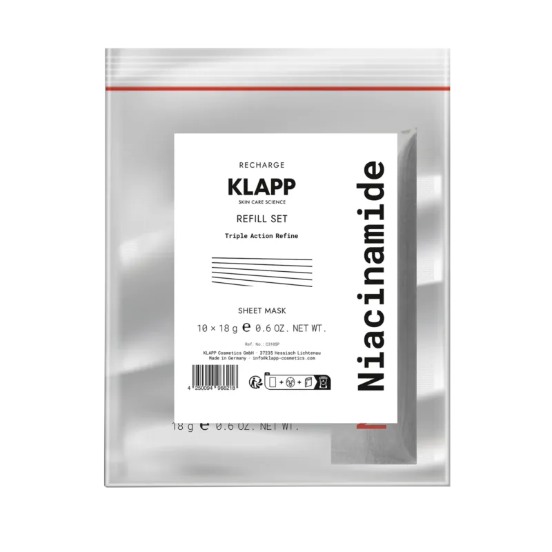 NIACINAMIDE TRIPLE ACTION REFINE Refill Set für Tray Kabinen Produkt