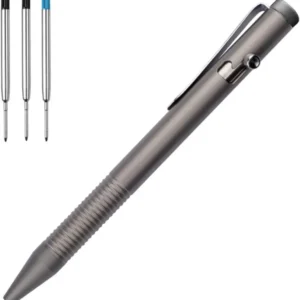 Titanium Alloy Bolt Action Pen Clip EDC Pocket Tactical Ballpoint Pen