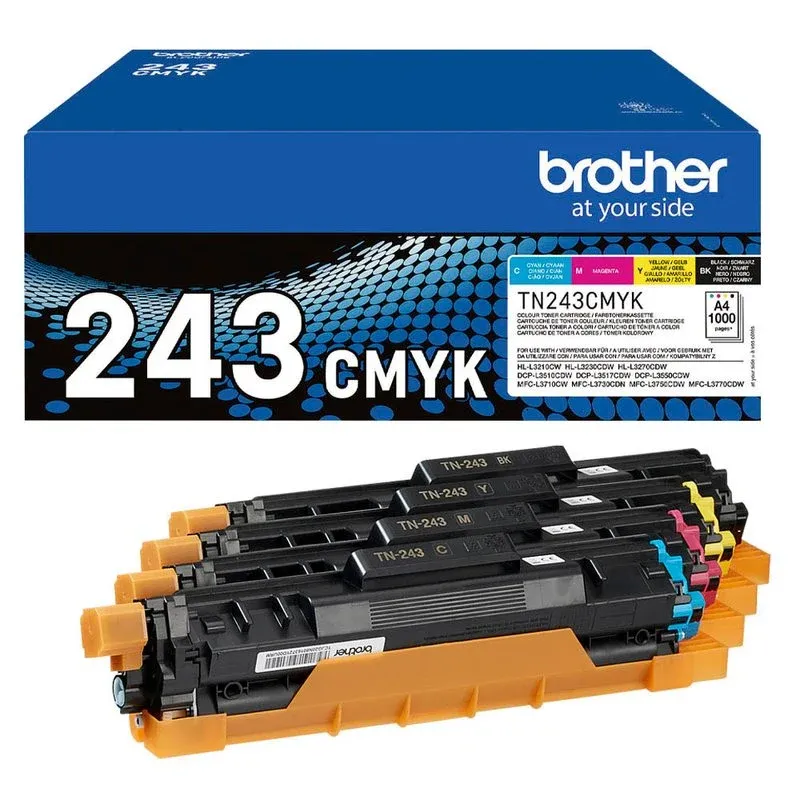 brother TN-243CMYK schwarz, cyan, magenta, gelb Toner, 4er-Set