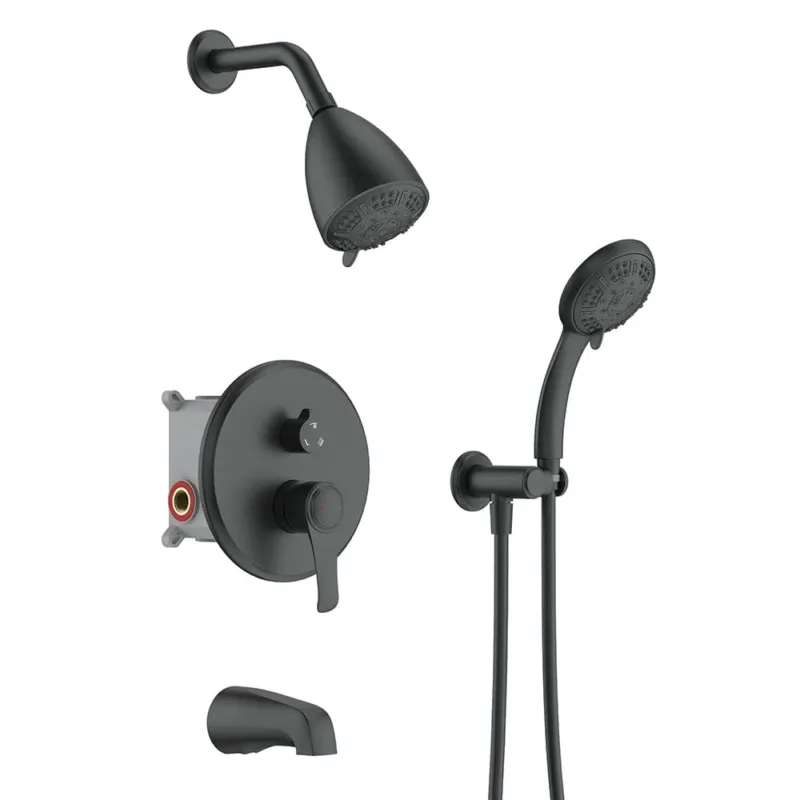 8 Spray Filtered Shower Head and Hand Shower & Tub Spout Combo Set