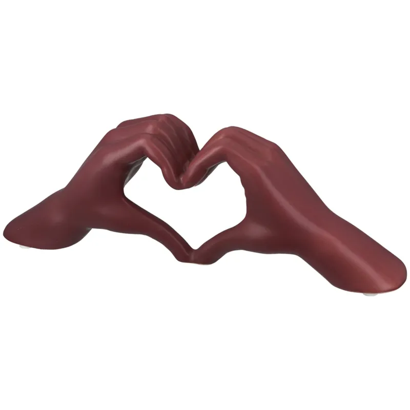 Dekoobjekt – Herz Motiv, Matte Oberfläche, Dunkelrote Farbe - Heart | Gilde