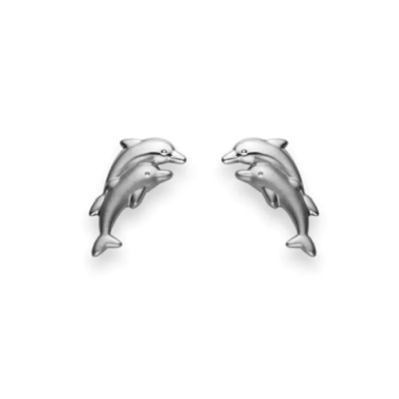 Kinder Ohrstecker Delphin Silber 925
