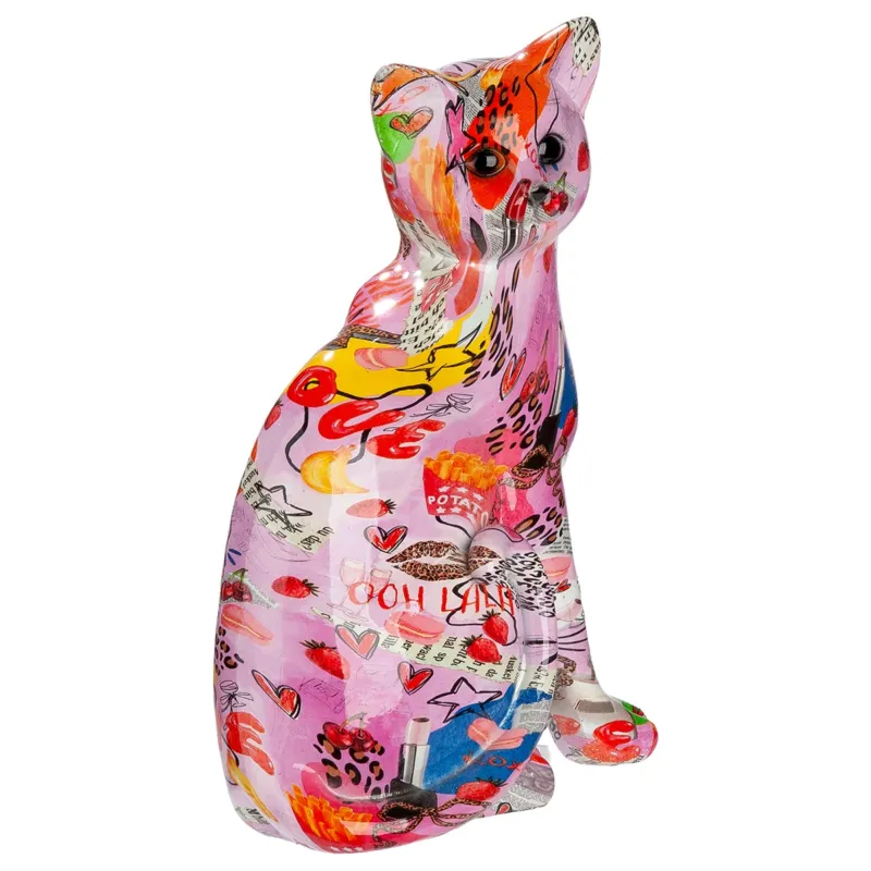 Figur – Kunstharz Material, Katzen Design, Mehrfarbige Optik - Ooh Lala | Gilde