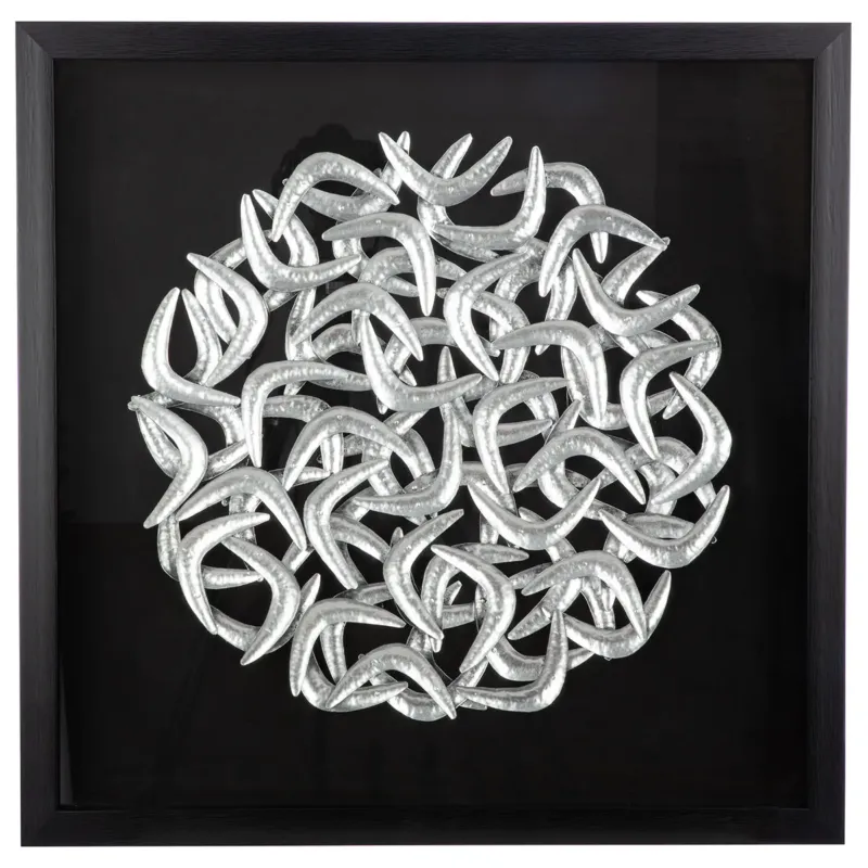 Wandbild – Glänzende Metalloptik, Kunststoffmaterial, Silberfarbene Akzente, 60 cm - Salerno | Gilde