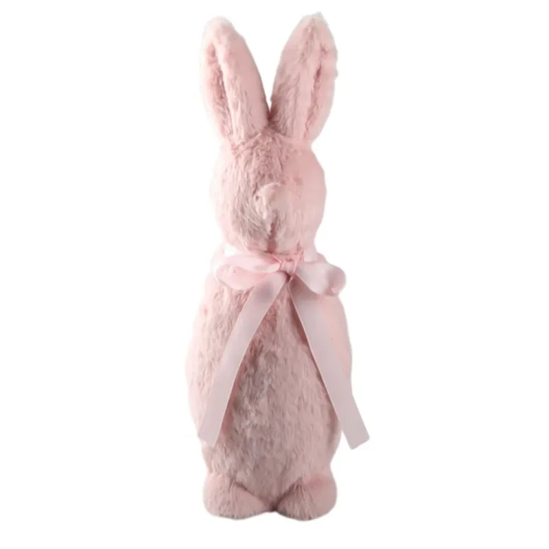 Deko Osterhase mit Schleife Rosa 41 cm Dekohase Osterdeko Deko Ostern