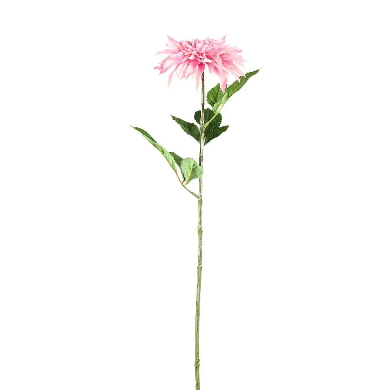 Dahlienblume – Hellrosa Spray mit Blättern, Beschichtete Oberfläche, Polyester Material | PTMD