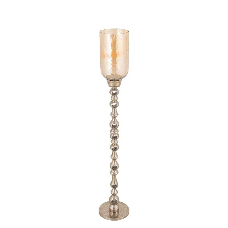 Bodenwindlicht – Gegossenes Aluminium, Rundes Design, Champagner Oberfläche, L – Tracy | PTMD
