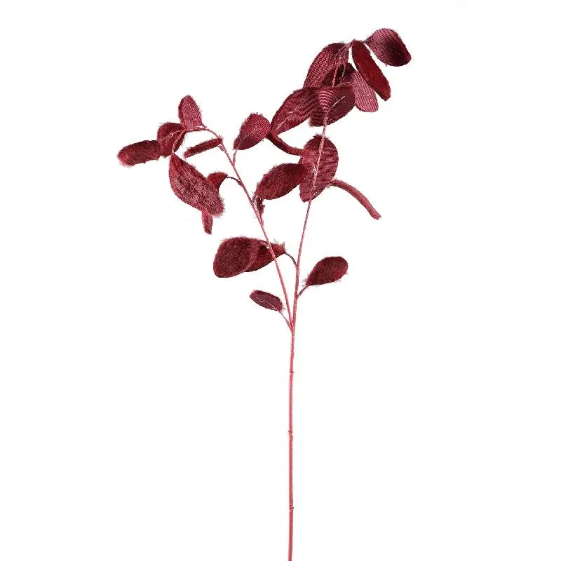 Kunstpflanze - Roter Eukalyptus Spray, Polyester, Halbhandgefertigt | PTMD