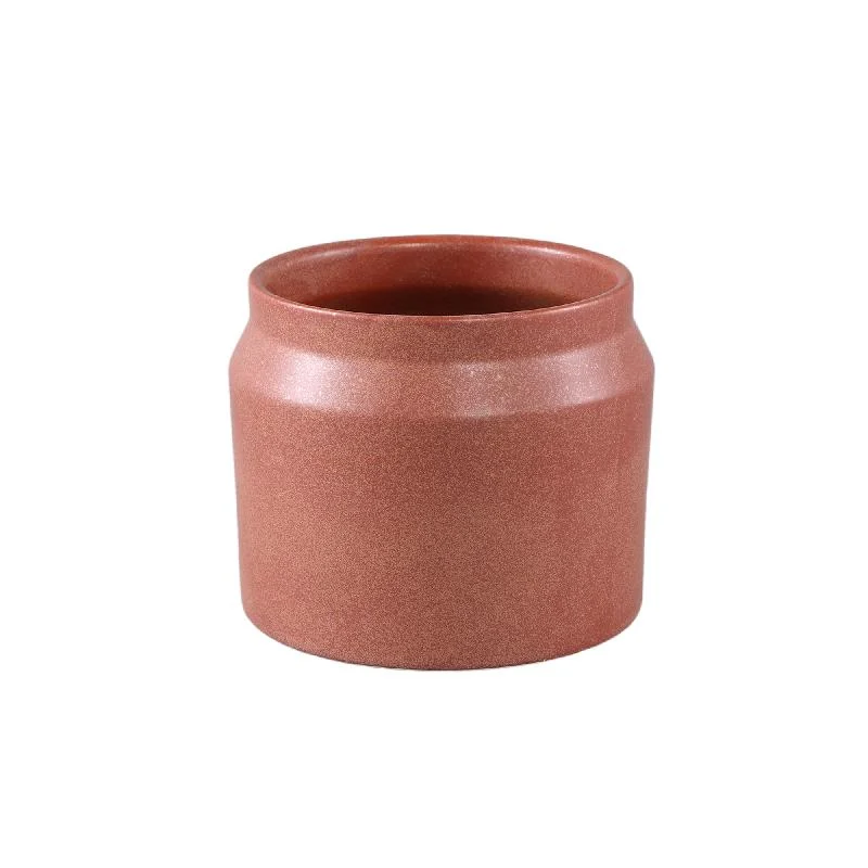 Topf – Runde Form, Porzellan-Keramik, Randdesign, Rot, S – Jillanne | PTMD