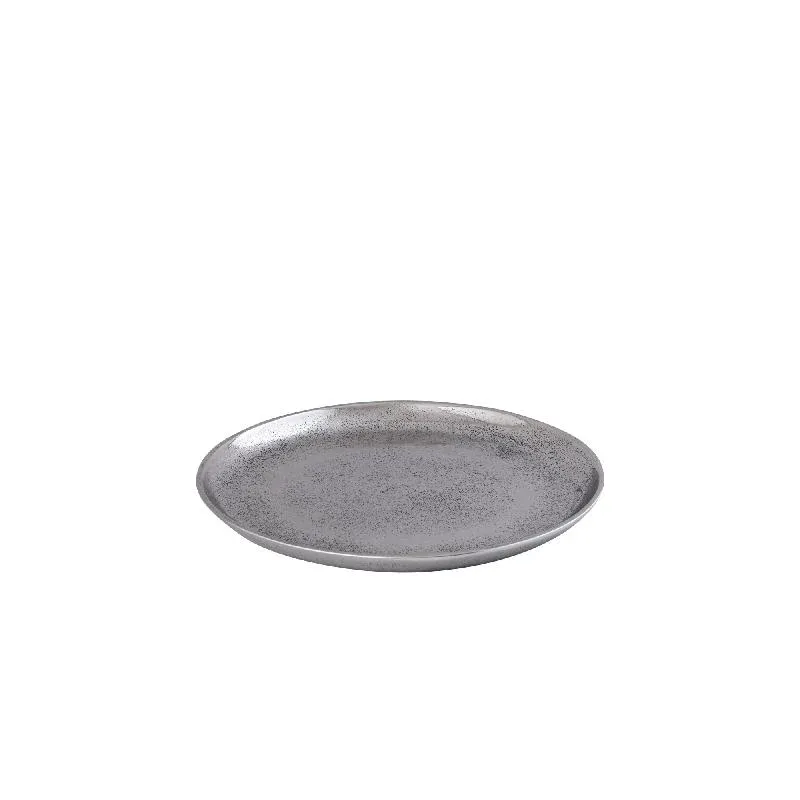 Teller – Schlichtes Design, Runde Form, Aluminium Material, Silber, S – Afta | PTMD