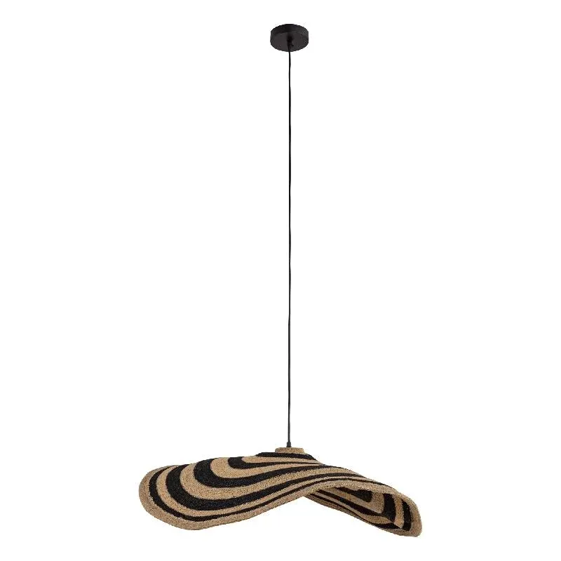 Pendelleuchte – Wellen Design, Breite Form, Seegrasmaterial, Natur, L – Loulou | PTMD