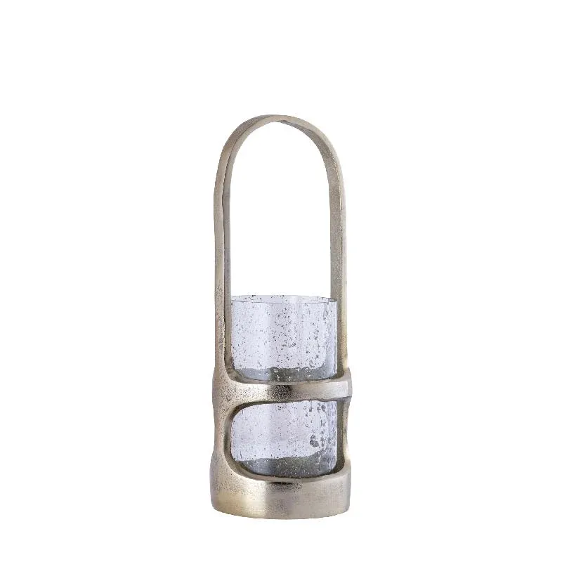 Laterne – Gegossenes Aluminium Design, Hohe Form, Goldener Farbton, S – Rahana | PTMD