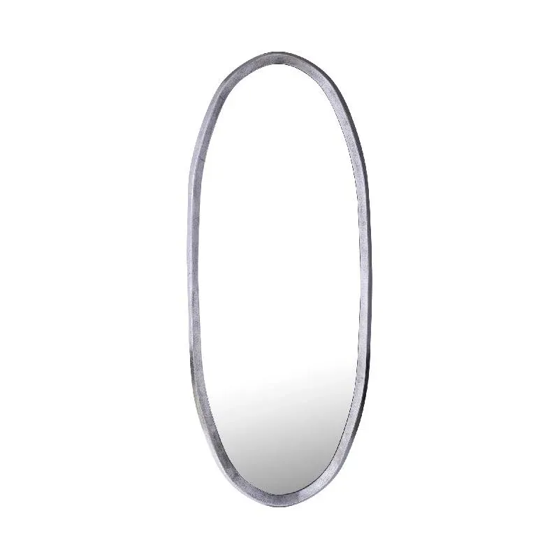 Spiegel – Unregelmäßiges Design, Ovale Form, Aluminium Material, Schwarz, M – Limera | PTMD