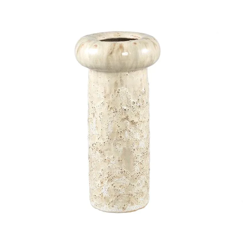 Topf – Cremefarbene Oberfläche, Runde Form, Glasierte Oberfläche, Keramik, L – Wang | PTMD