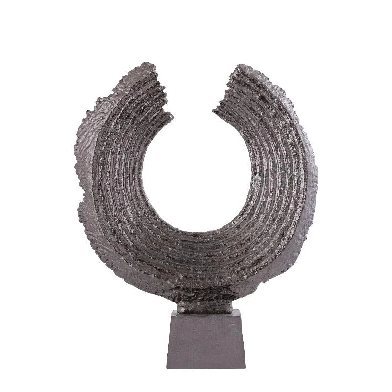 Statue - runde Form, gegossenes Aluminium, bronzefarbene Oberfläche, L – Apolline | PTMD