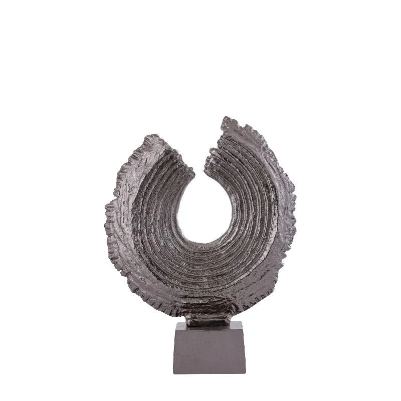 Statue - runde Form, gegossenes Aluminium, bronzefarbene Oberfläche, S – Apolline | PTMD