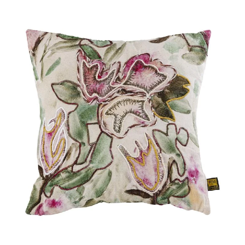 Kissen – Baumwolle, Abstraktes Muster, Quadratische Form, Rosa – Ayumi | PTMD