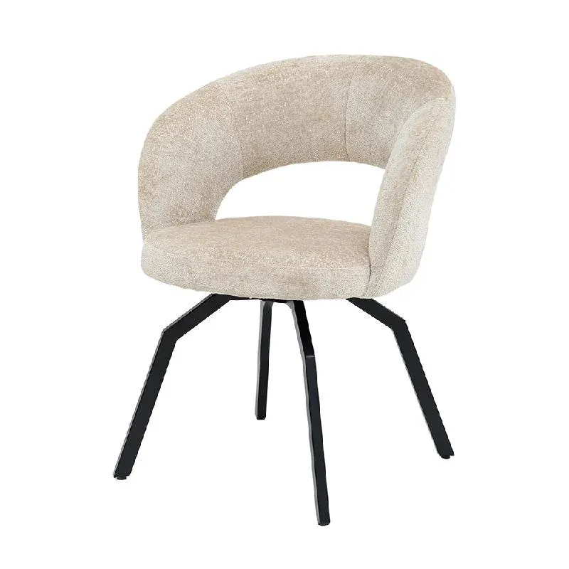 Esszimmerstuhl – Beige Farbton, Symphony Stoff, Modernes Design – Aranea | PTMD