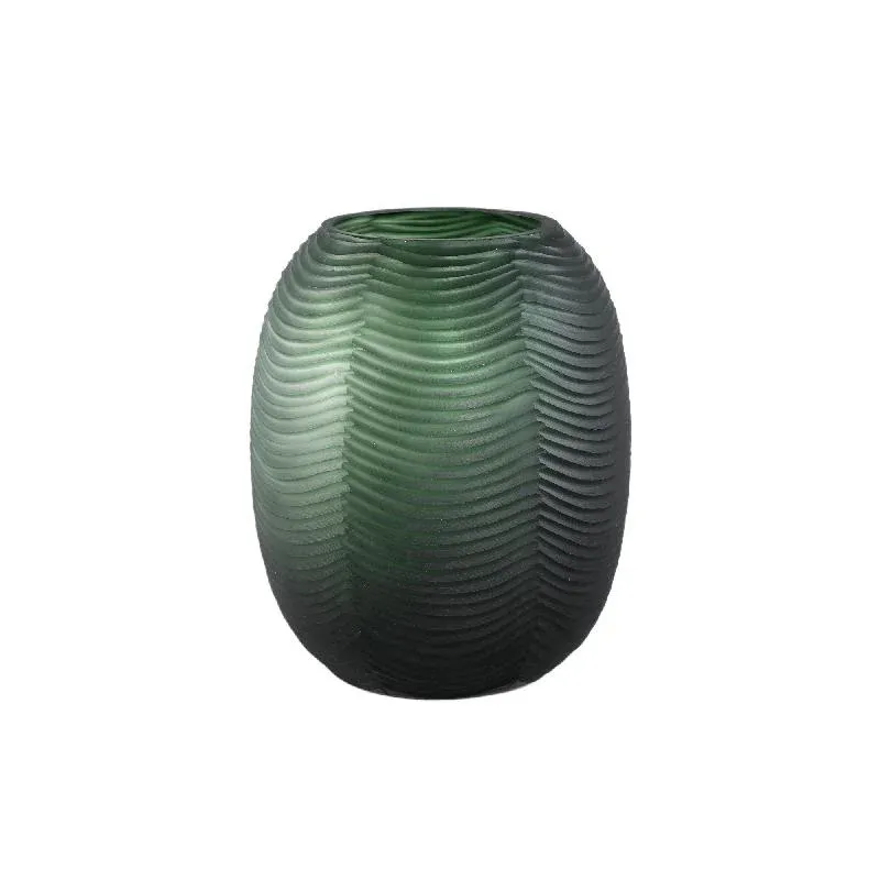 Vase – Runde Form, Glas Material, Grün, Hoch – Elichi | PTMD