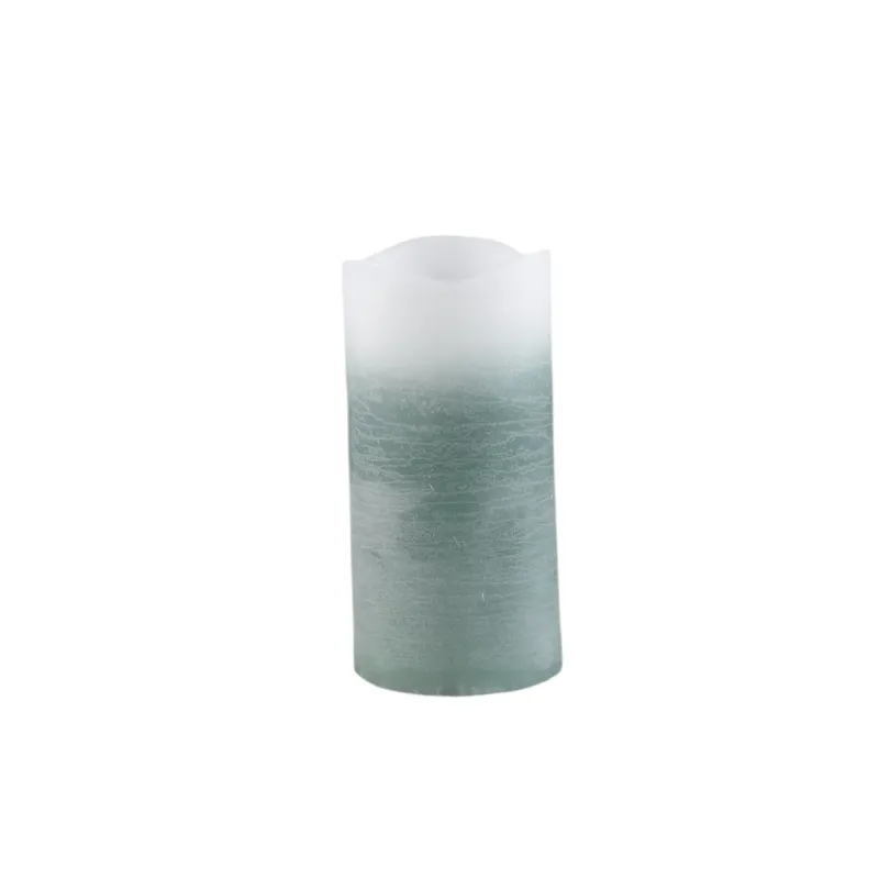 LED Kerze – Ombre Farbeffekt, Türkis Farbe, Flackernde Flamme, L | PTMD