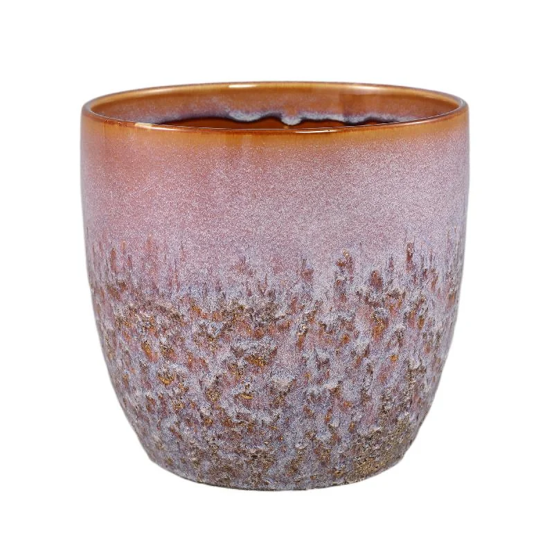 Blumentopf - Keramik, Runde Form, Bauchige Form, Rosa, XL - Harper | PTMD
