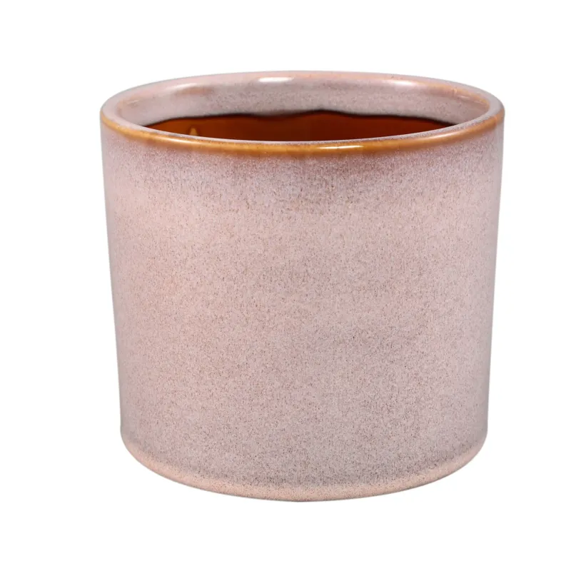 Blumentopf - Keramik, Rundes Design, Glatte Oberfläche, Rosa, XL – Mary | PTMD
