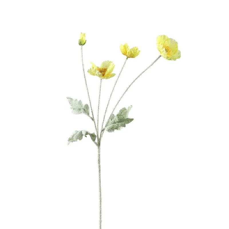 Mohnblume – Gelber Mohnzweig aus Stoff und Kunststoff | PTMD