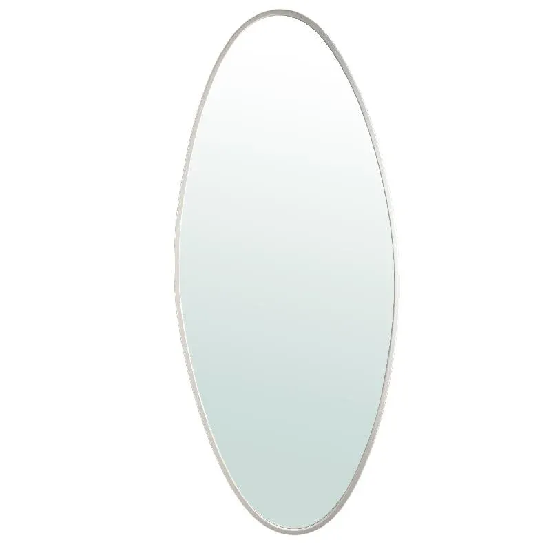 Spiegel – Schlichtes Design, Ovale Form, Stahl Material, Weiß, L – Serine | PTMD