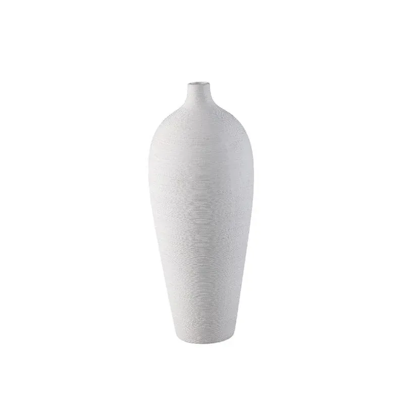 Vase – Steinzeug Keramik, Flaschen Design, Weiße Farbe, M – Cavinn | PTMD