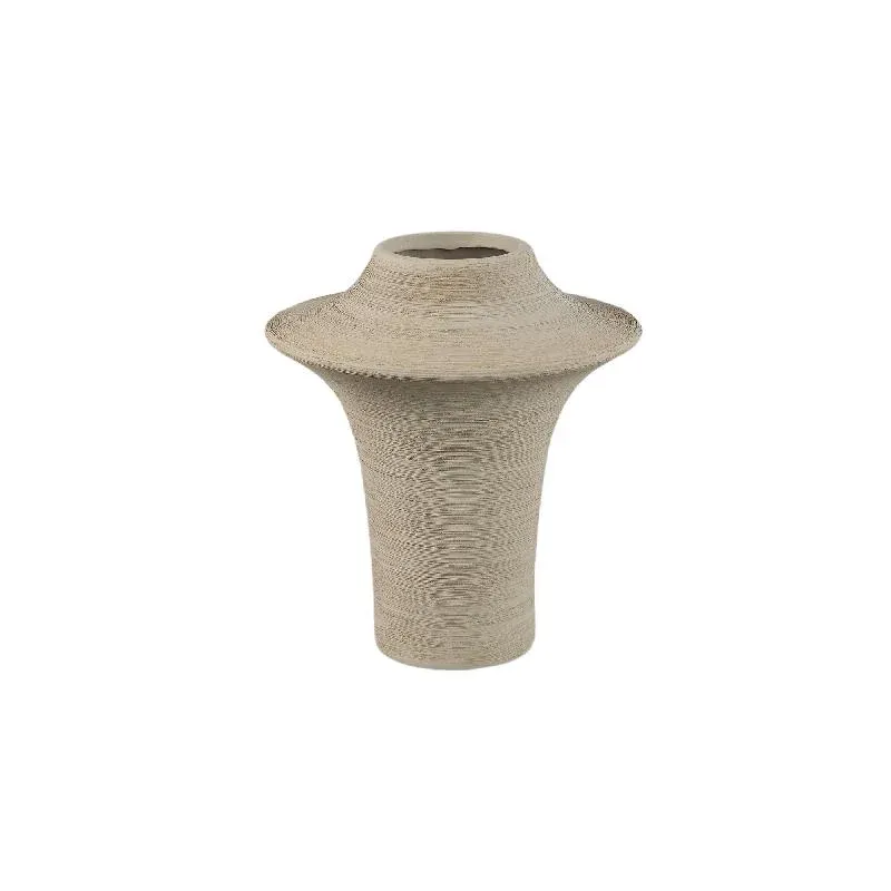Vase – Steinzeug Keramik, Ring Design, Beige Farbe, S – Rinder | PTMD