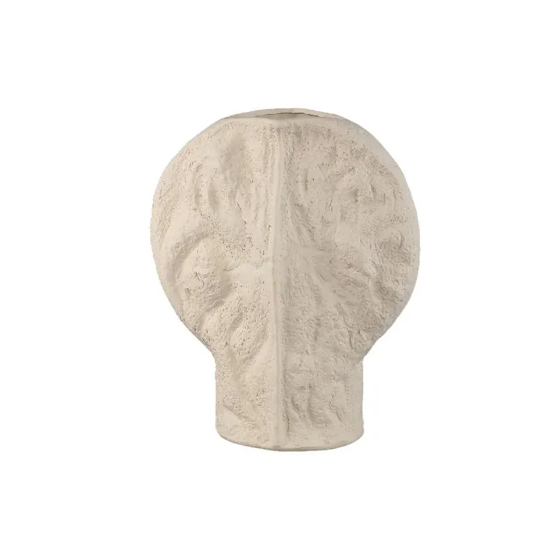 Vase – Struktur Design, Keramik Material, Taupe Farbe, L – Linos | PTMD