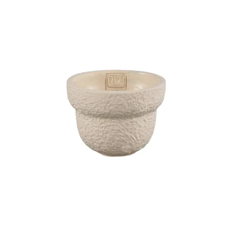 Blumentopf – Runde Form, Raue Oberfläche, Creme Farbe, S – Hillie | PTMD